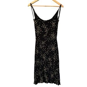 🚫🚫🚫🚫ip Dress Cowl Neck 90s Y2K black Print tie 🚫🚫🚫🚫🚫